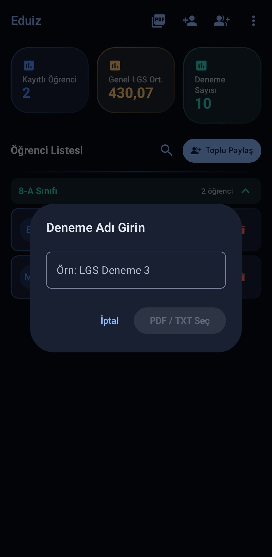 Eduiz ekran görüntüsü 1